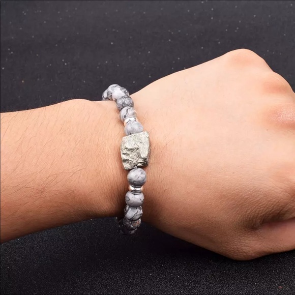 Strength and protection gemstone Bracelets with Genuine Pyrite - Picture 5 of 5